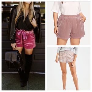 💖Viivica Pink Rose’ Velvet Shorts💖 NWT🌟